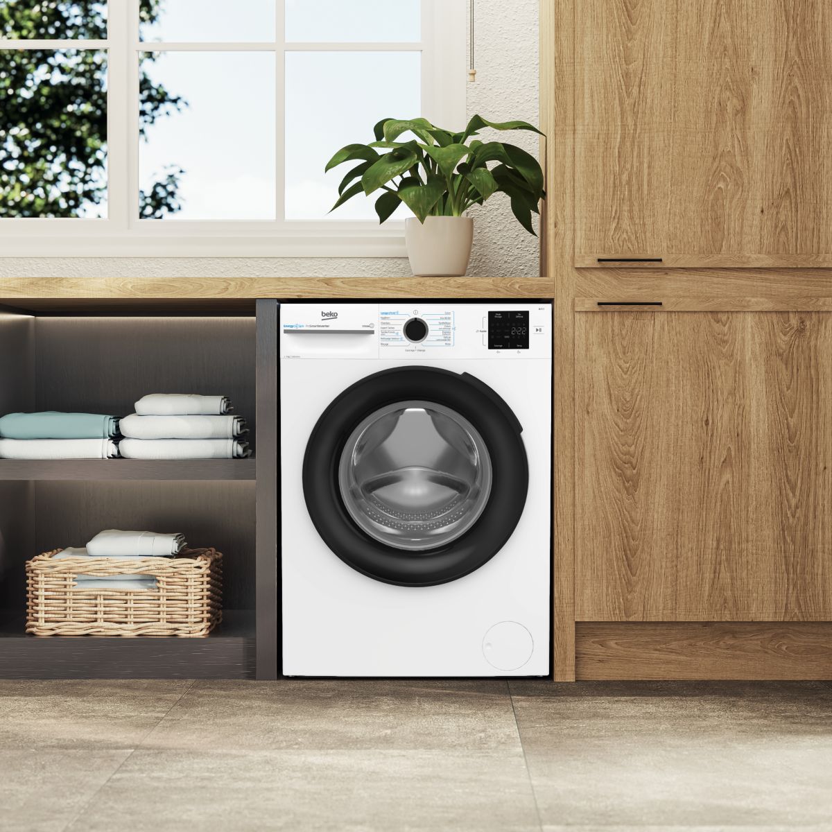 Lave linge compact BM3WFU47411B Energy Spin blanc, BEKO