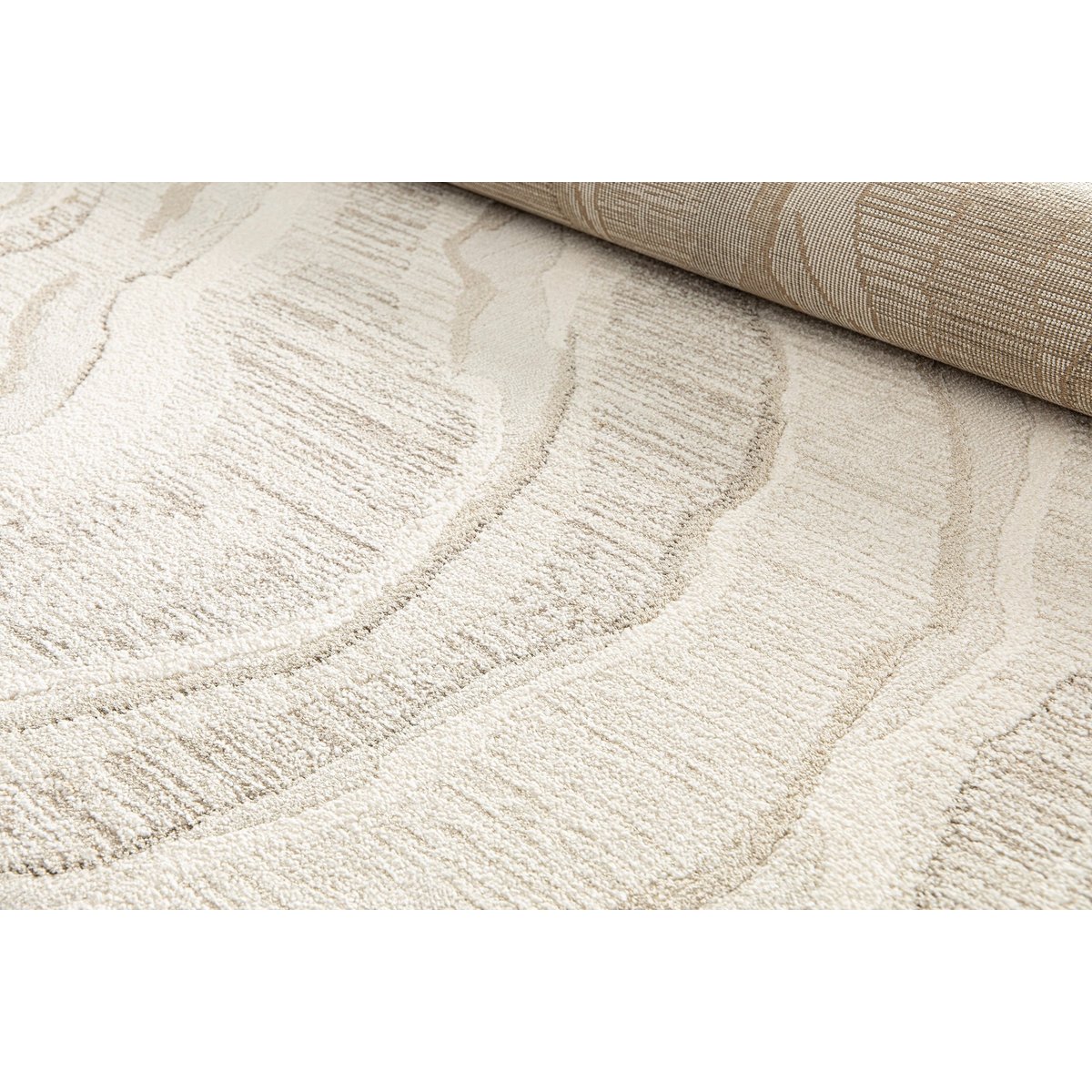 Tapis doux et design STRATA beige sable, AFK LIVING