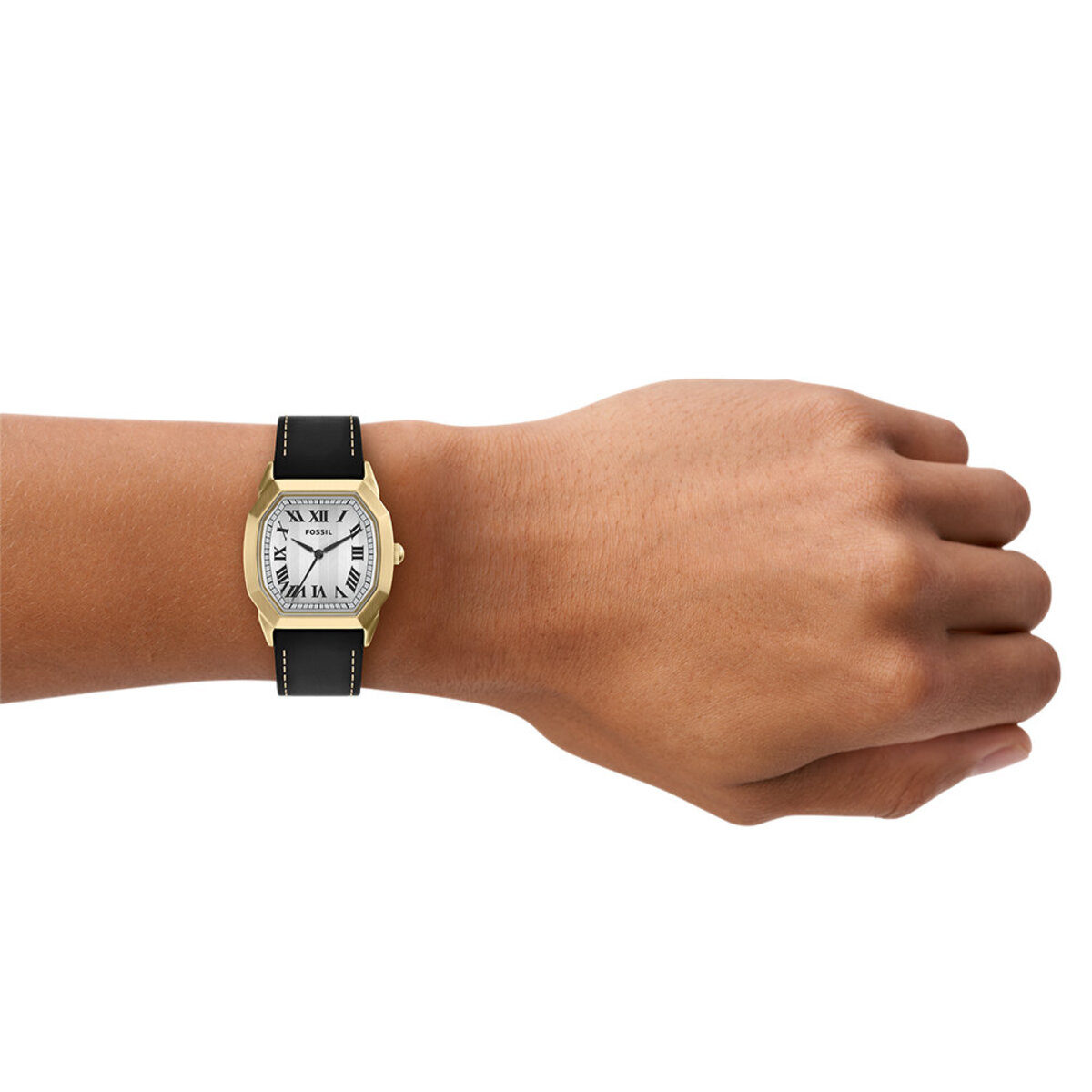 Montre Analogique HARLOW doré blanc marron, FOSSIL