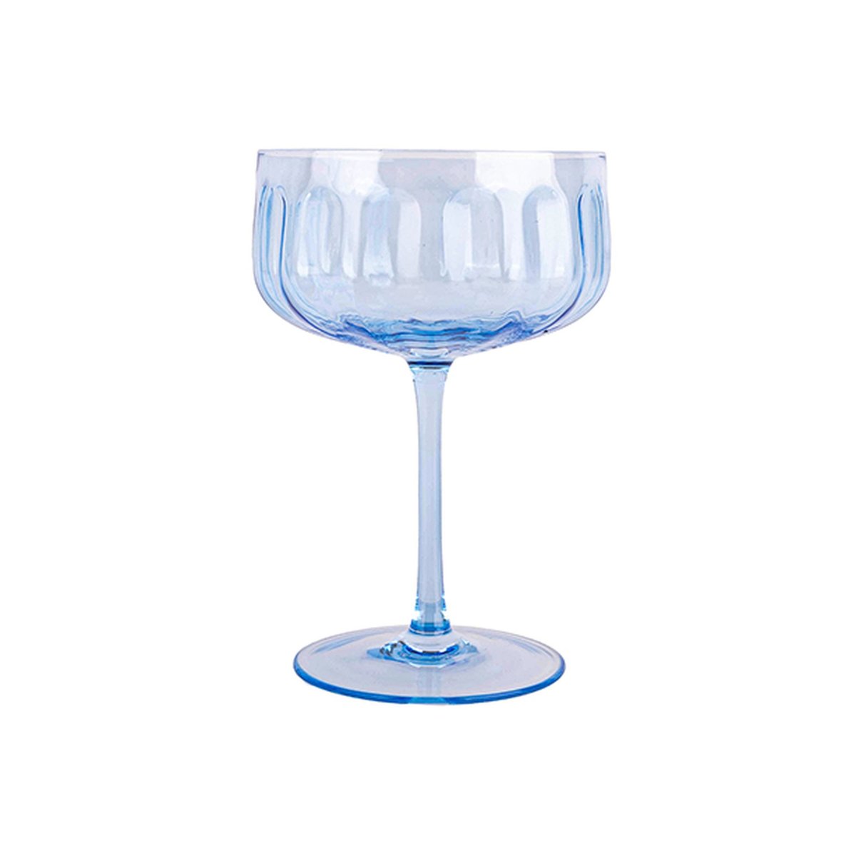 Lot de 4 coupes en verre 36,5cl, RIVIERA bleu, NOVASTYL