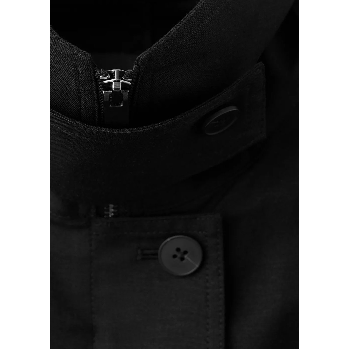 Veste bomber col cheminée noir, MANGO