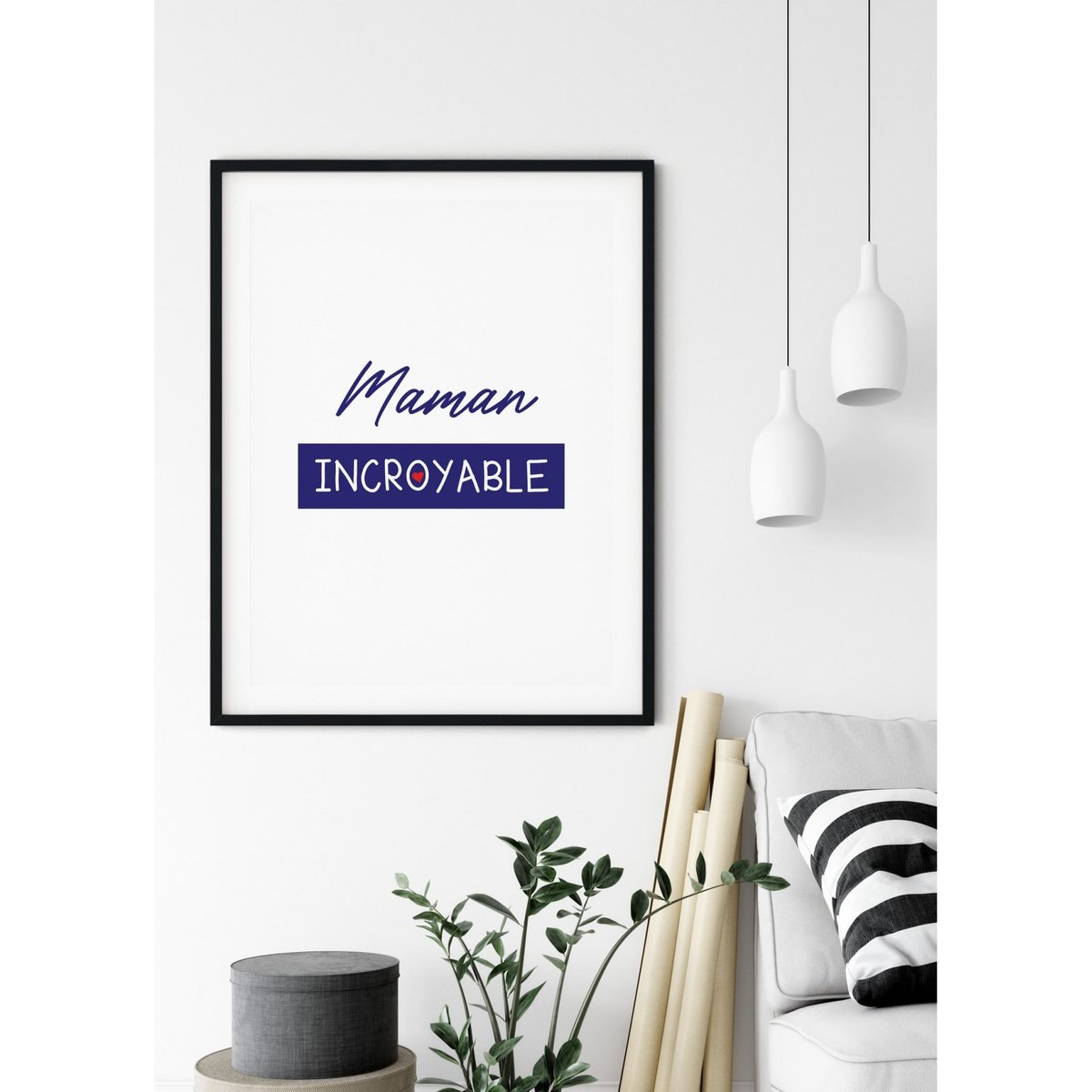 Affiche 'Maman Incroyable 2' blanc, L'AFFICHERIE