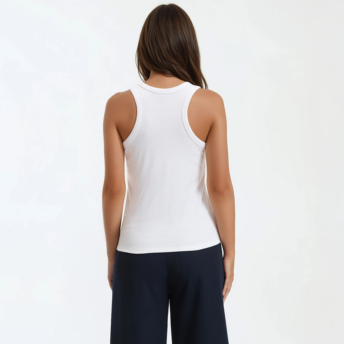 Débardeur, emmanchures américaines blanc, LA REDOUTE COLLECTIONS
