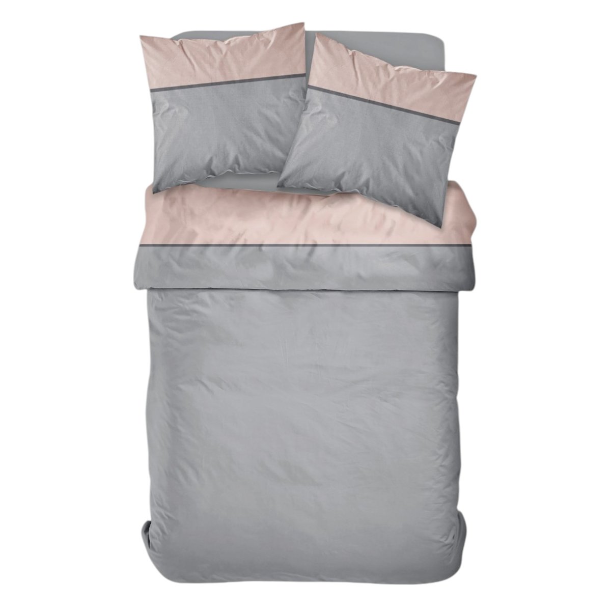 Parure de lit 2 personnes coton PRESTIGE rose, TODAY