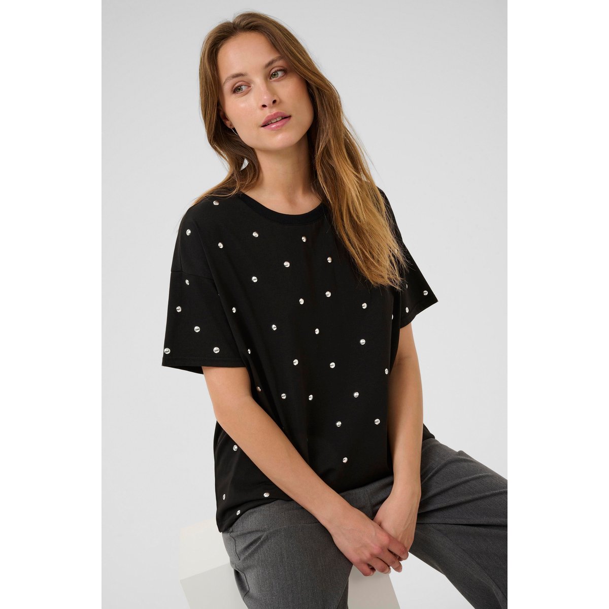 T-shirt à manches courtes noir black deep, KAFFE