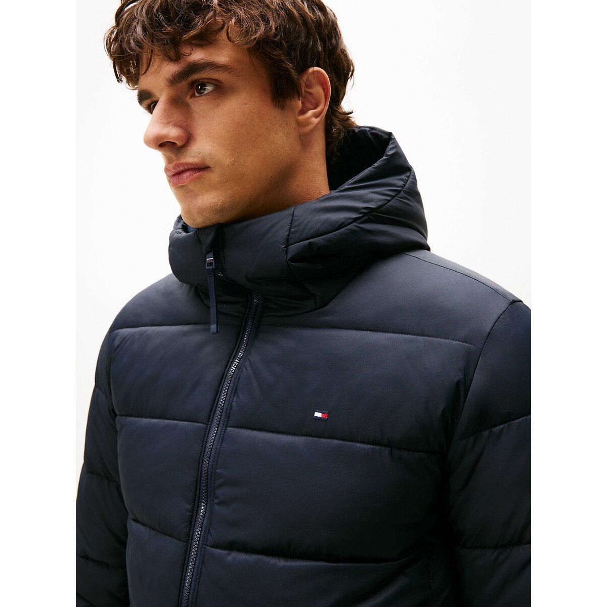 Hooded Padded Jacket black, TOMMY HILFIGER