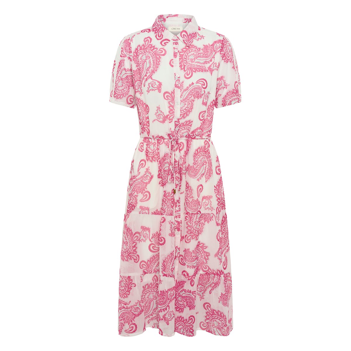 Robe rose cachemire fuchsia columbia paisley, CREAM