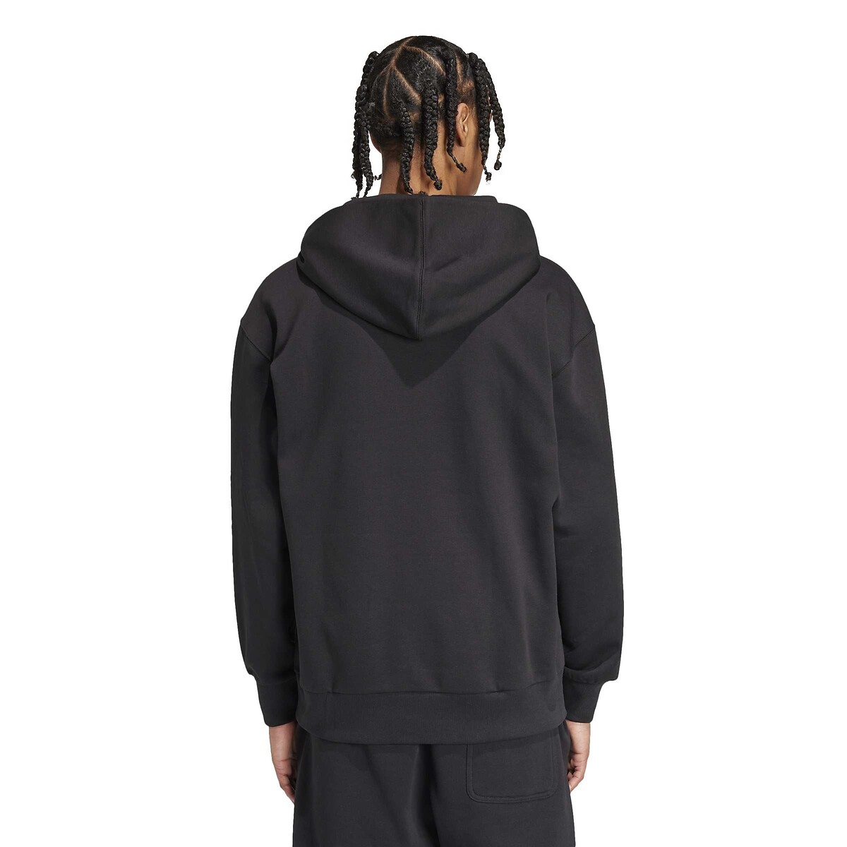 Sweat à capuche avec petit logo ton sur ton noir, ADIDAS SPORTSWEAR