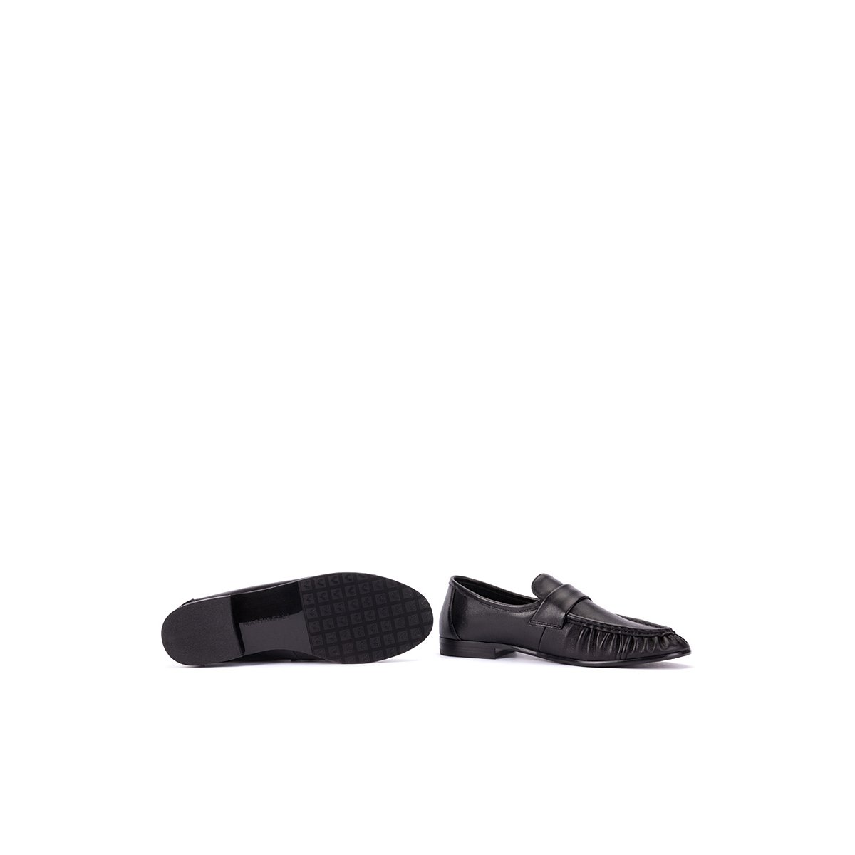 Mocassins cuir Baracchini black, MARTINELLI
