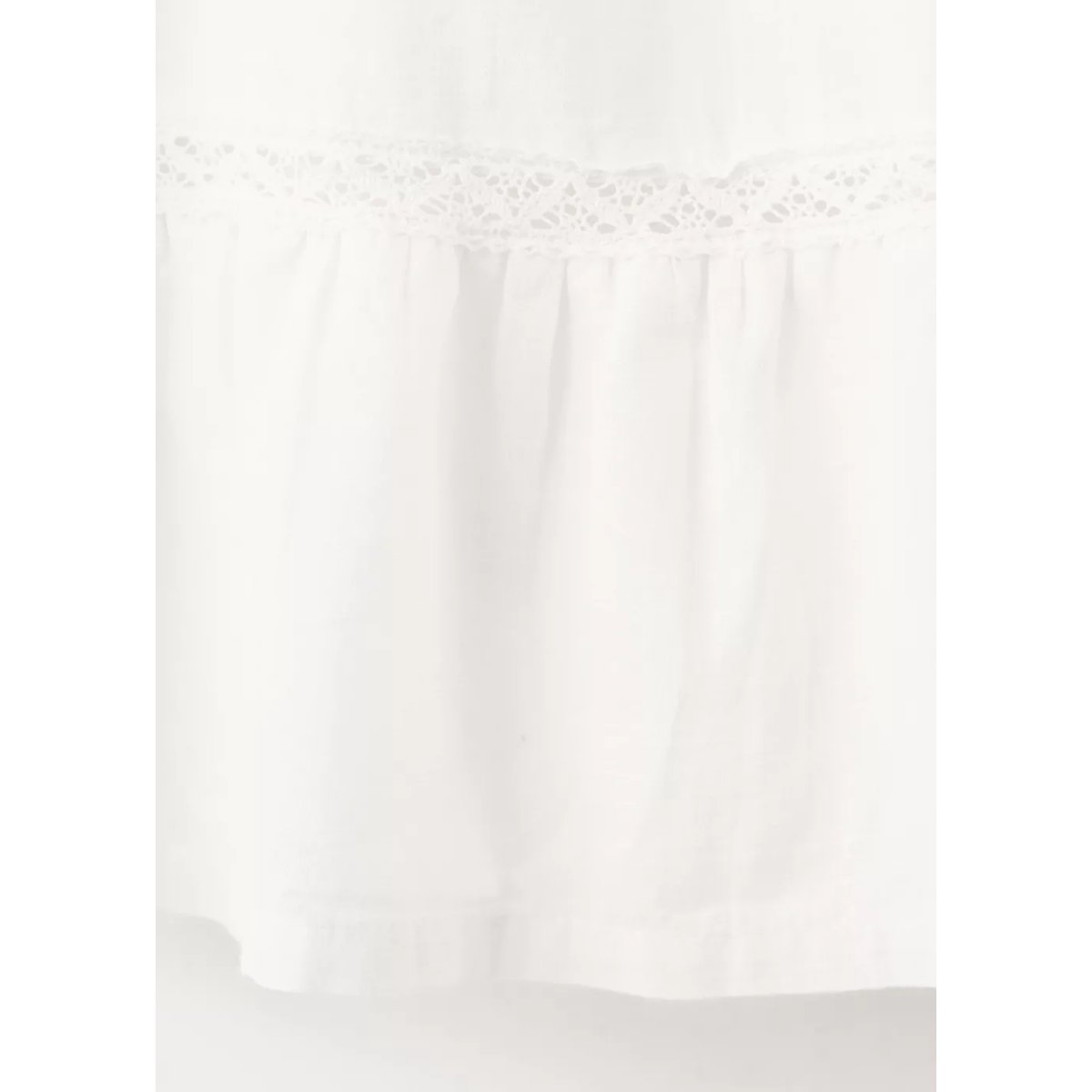 Robe en coton avec détail de perles blanc cassé, MANGO BABY