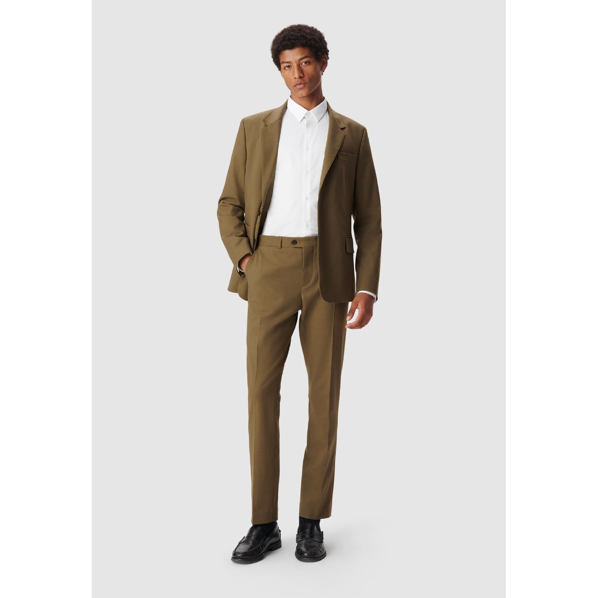 Pantalon de costume TRAVEL SUIT vert kaki, IKKS