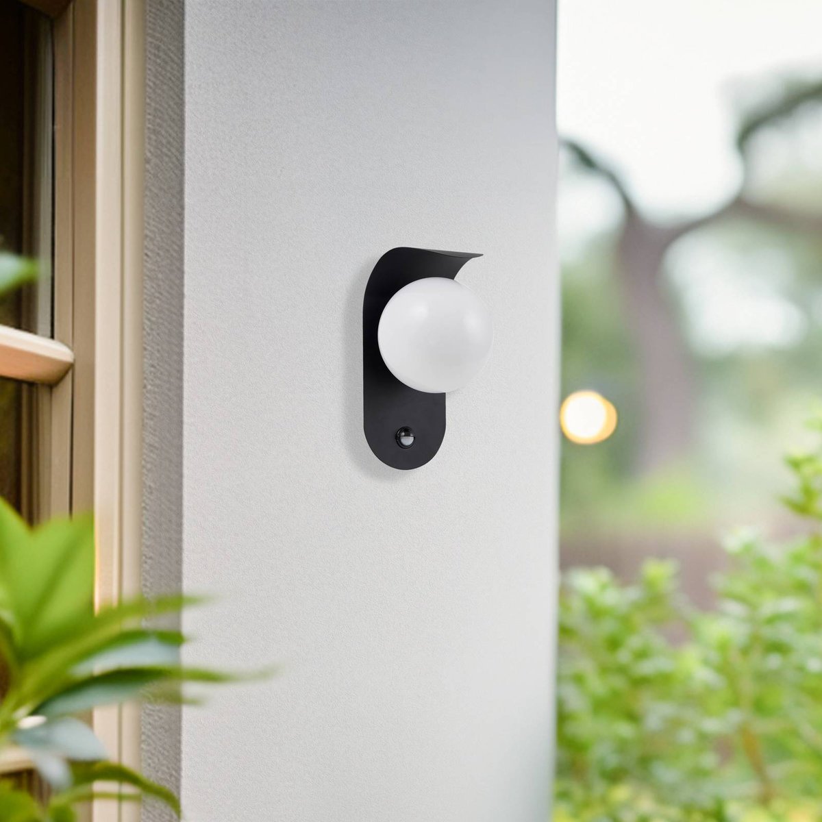 Applique extérieure en aluminium moderneLED noir, blanc, LINDBY