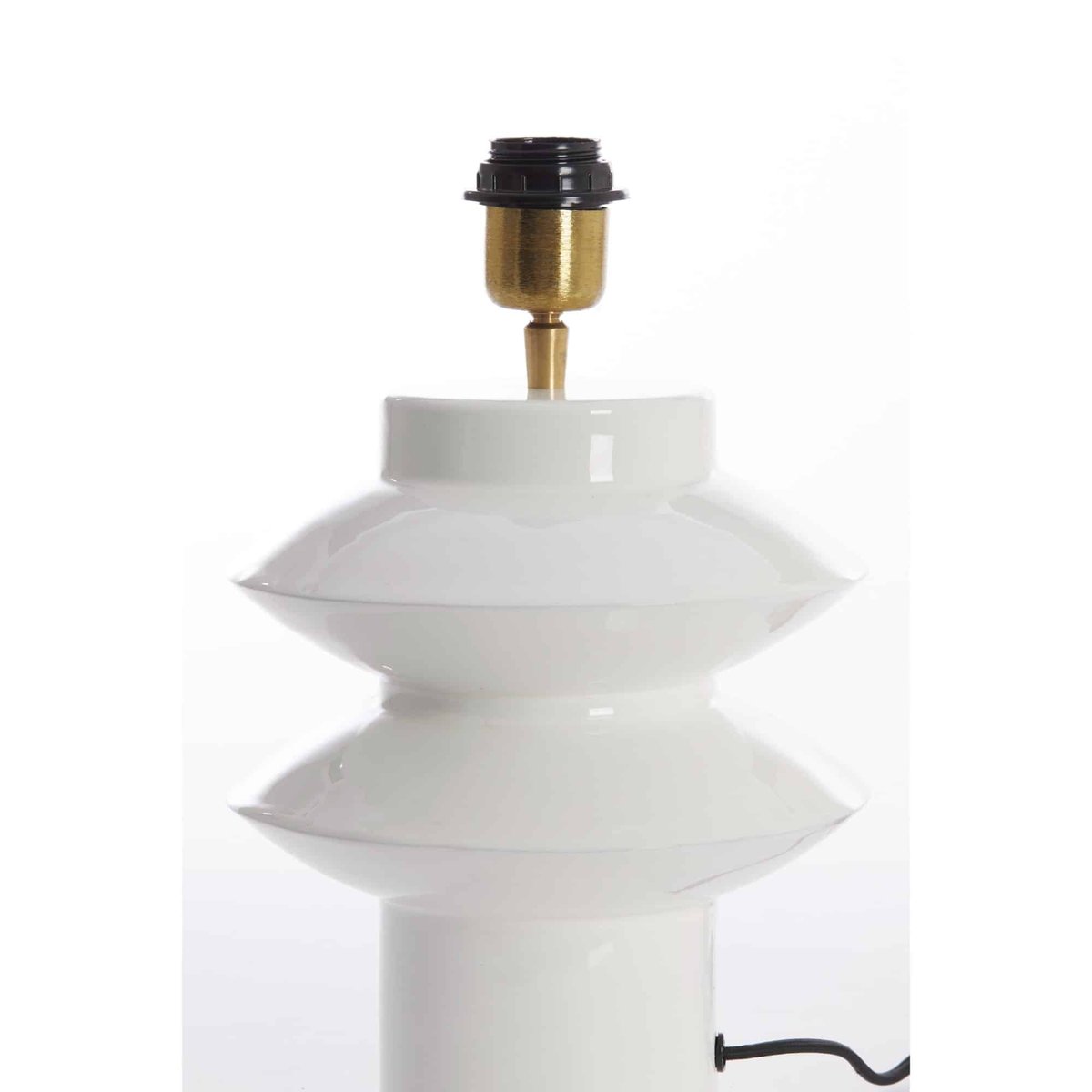 Base De La Lampe Métal PETCH blanc, LIGHT & LIVING 