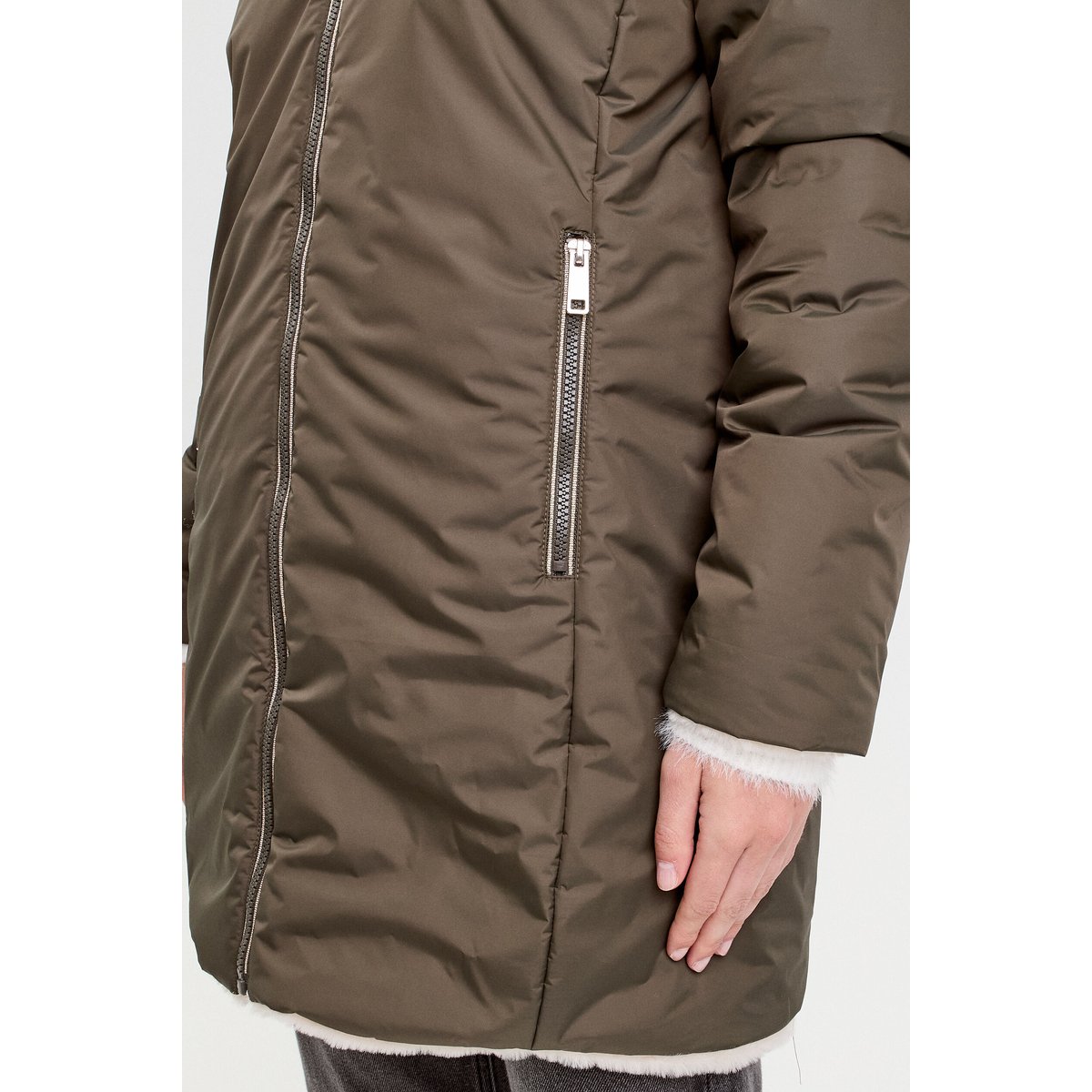 Parka réversible à capuche vert kaki, CACHE CACHE