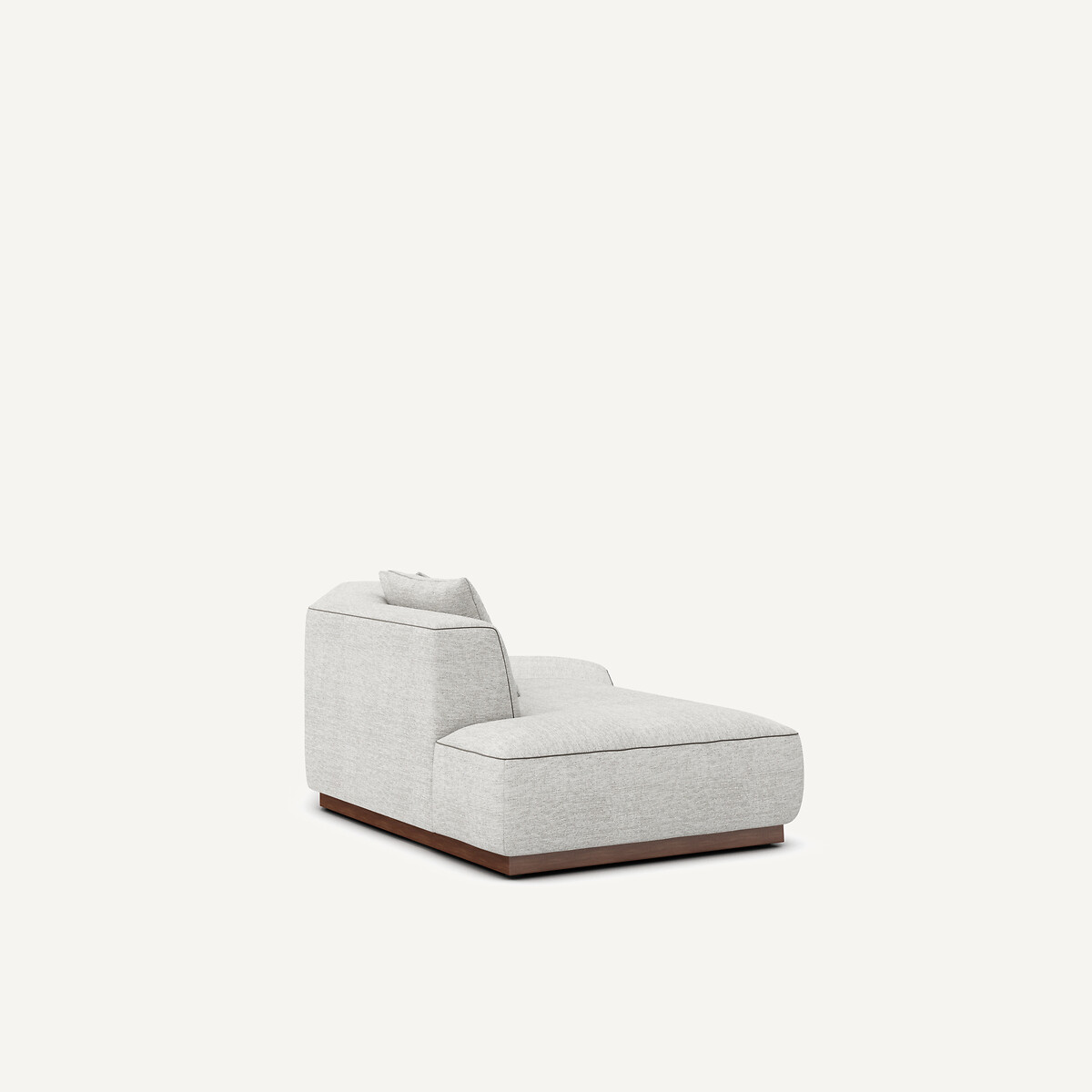 Demi-canapé gauche en toile jaspée, JACOPO gris/blanc, AM.PM