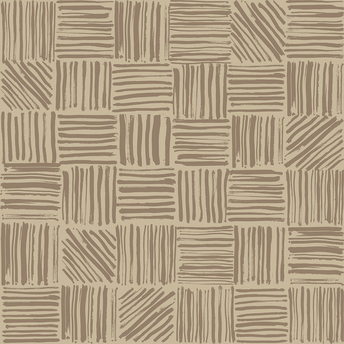 Papier peint, wood pile marron, HEXOA