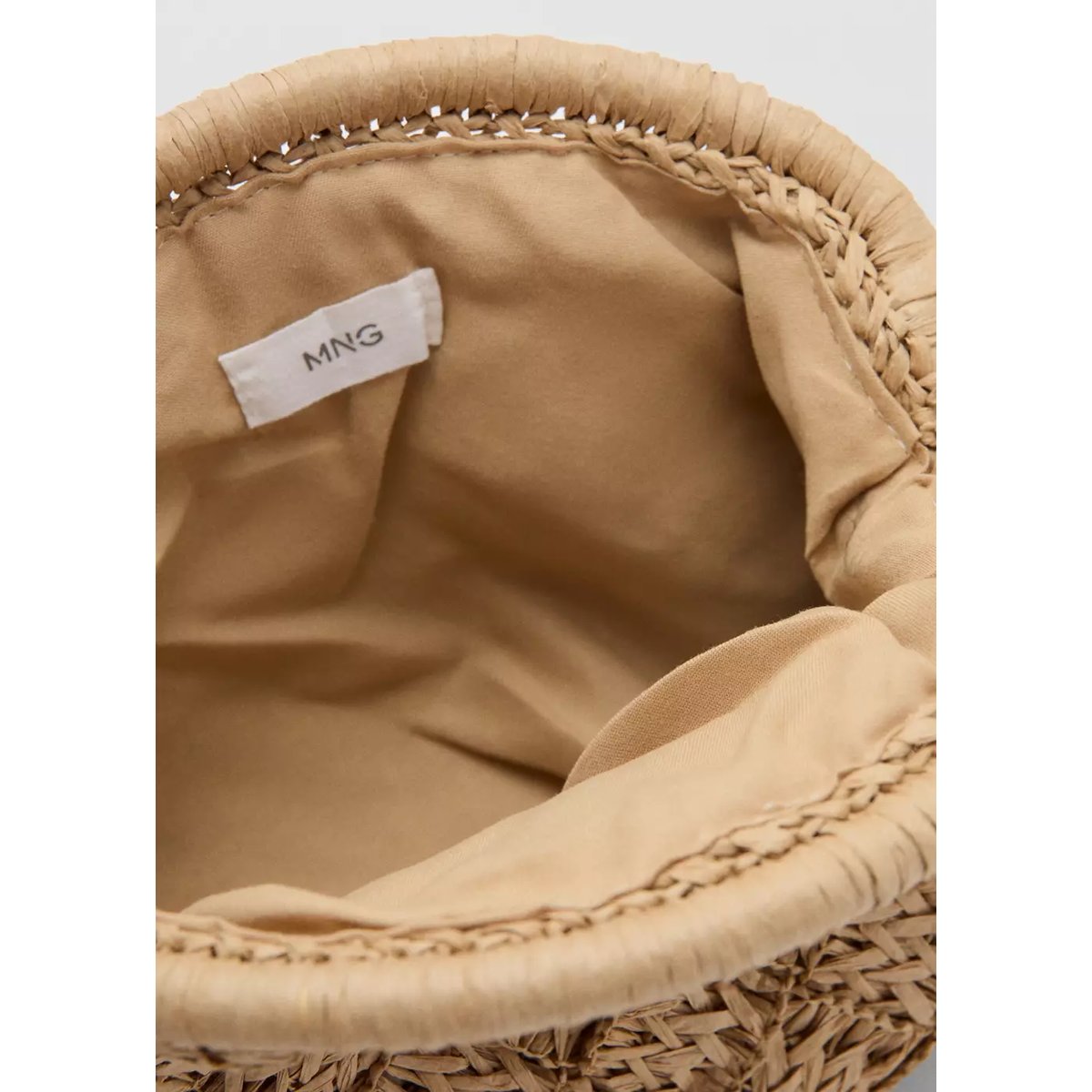 Pochette en fibre naturelle beige, MANGO TEEN