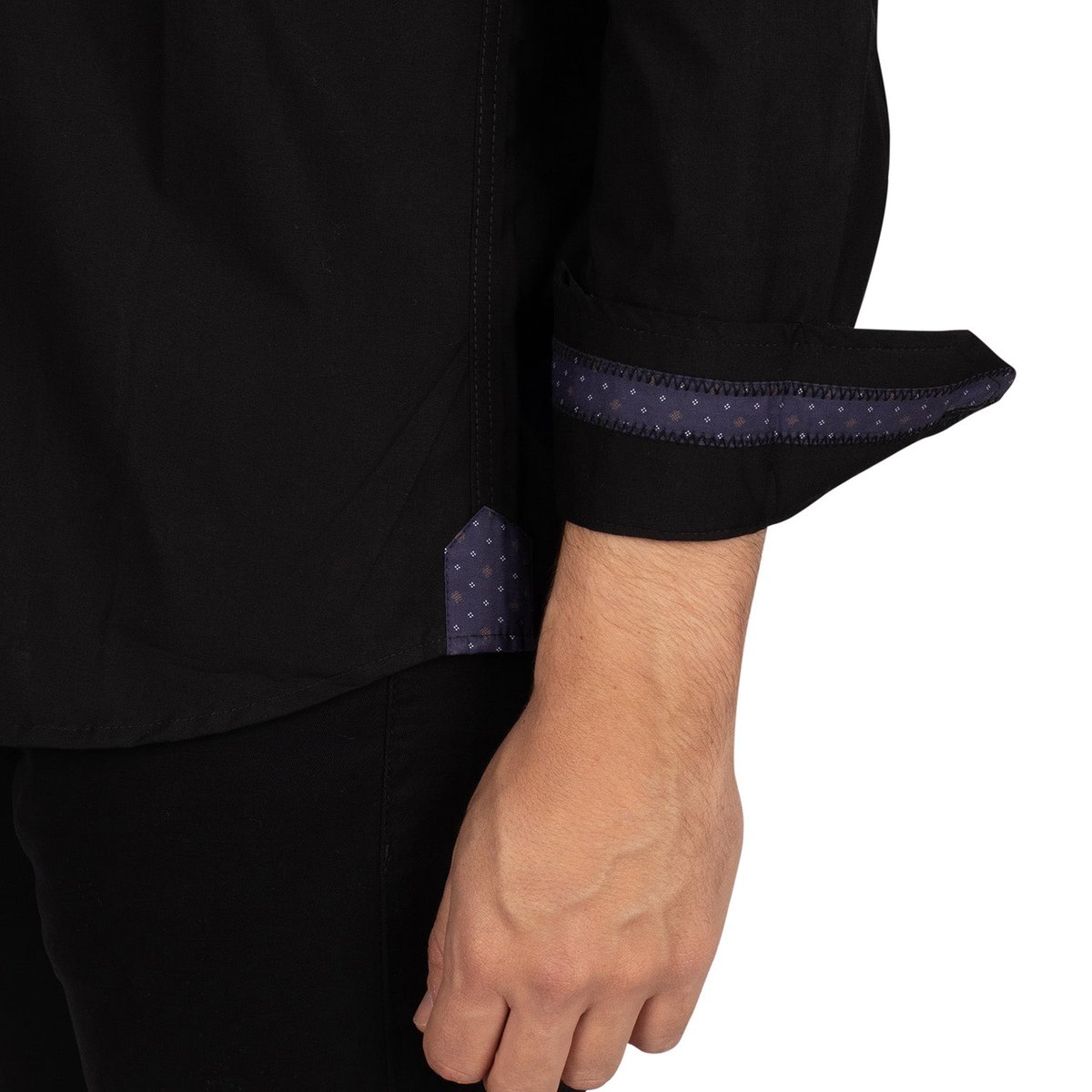 Chemise unie Shoulder noir, SHILTON