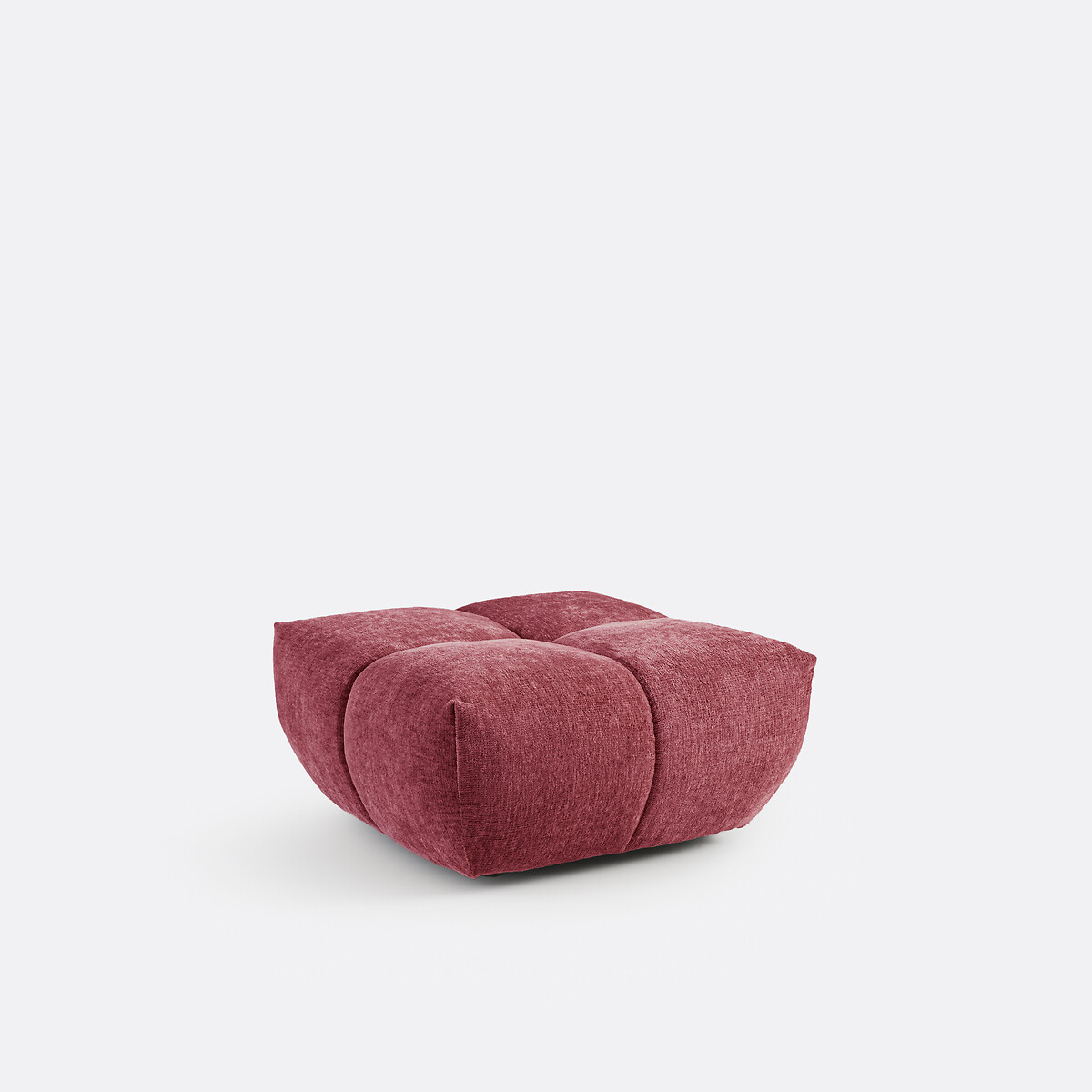 Pouf, velours épais, L83 cm, Nuria lie de vin, LA REDOUTE INTERIEURS