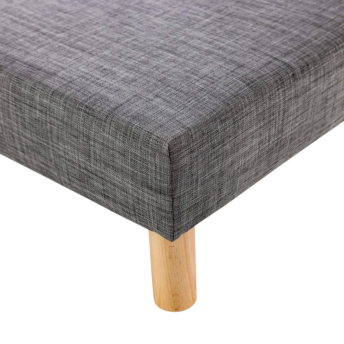 Sommier tapissier recouvert 13cm NIAGARA gris, SOMEO