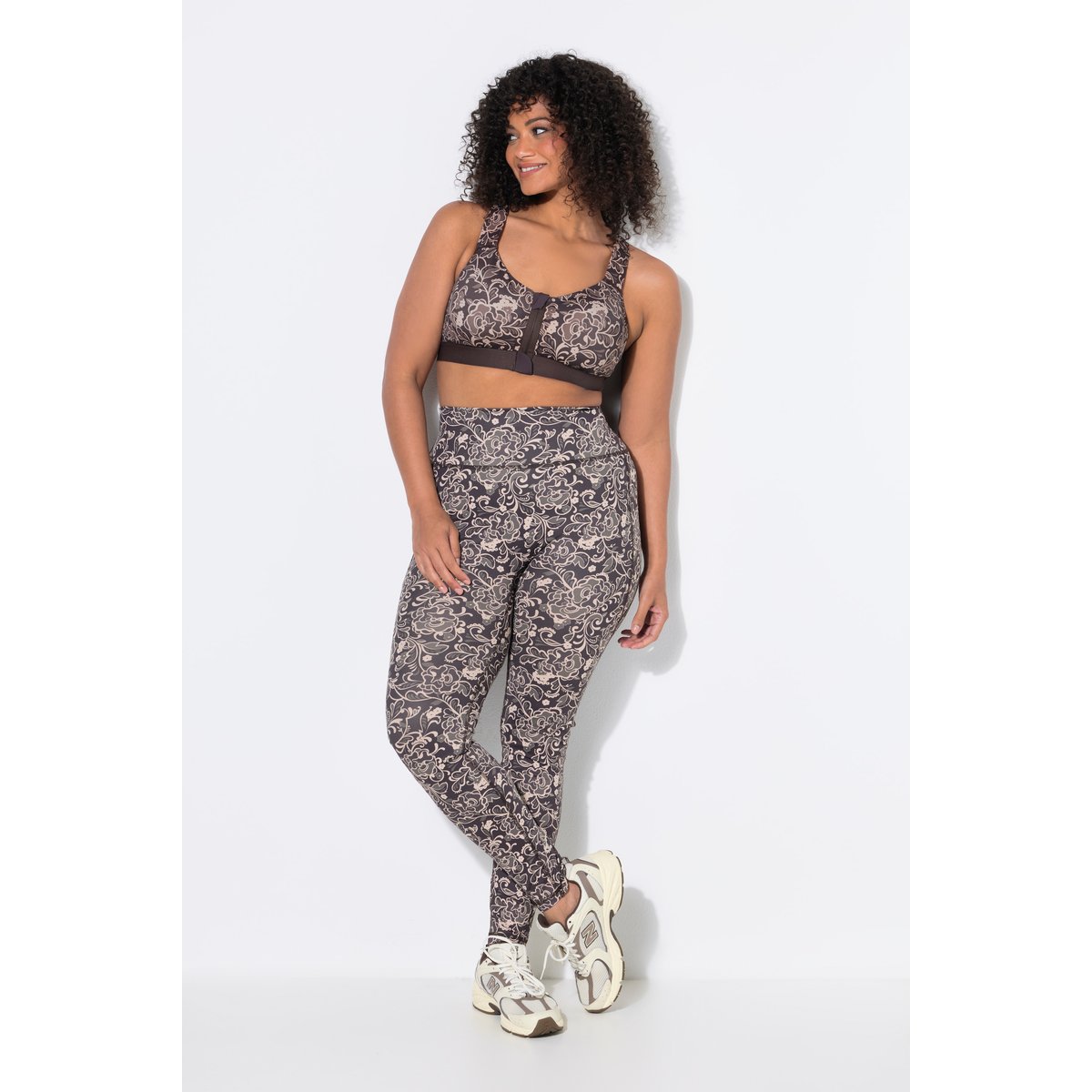 Legging de sport, motif floral acajou, ULLA POPKEN