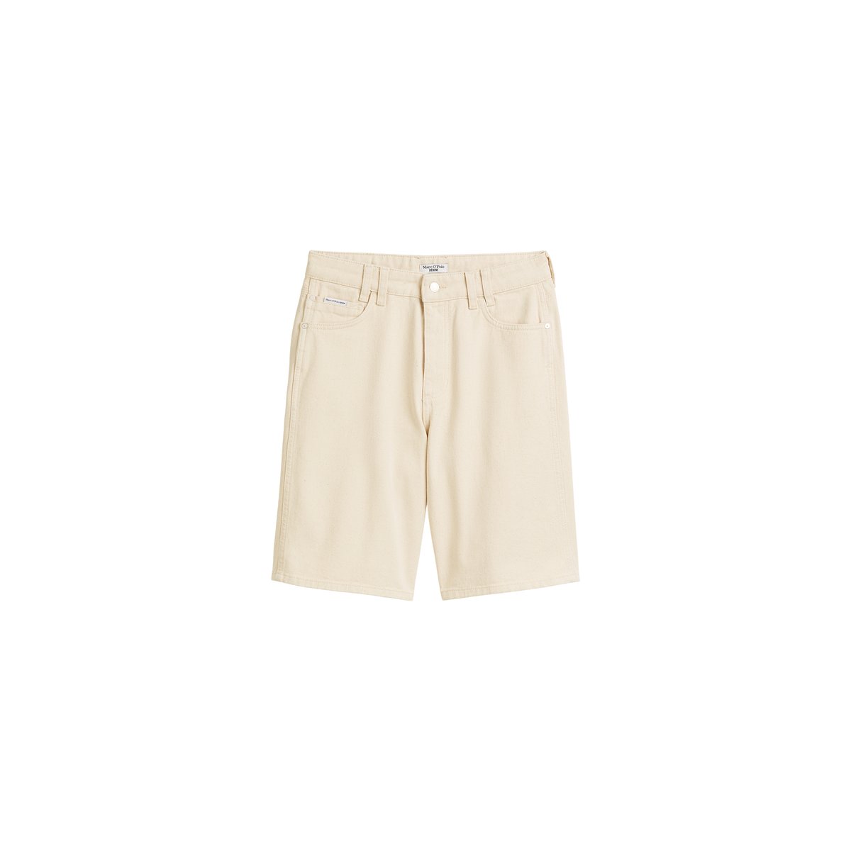 Bermuda modèle Jonnda relaxed en denim rigide sans élasthanne blanc, MARC O’POLO DENIM