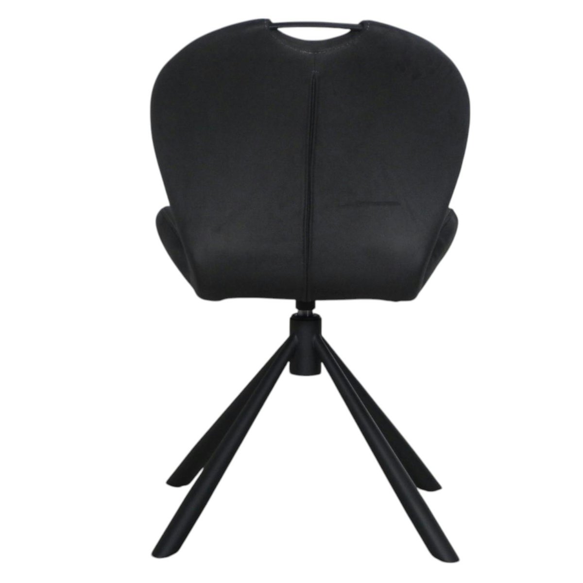 Chaise pivotante anthracite avec dossier courbe, (lot de 2) LOMBARDIE anthracite, PIER IMPORT