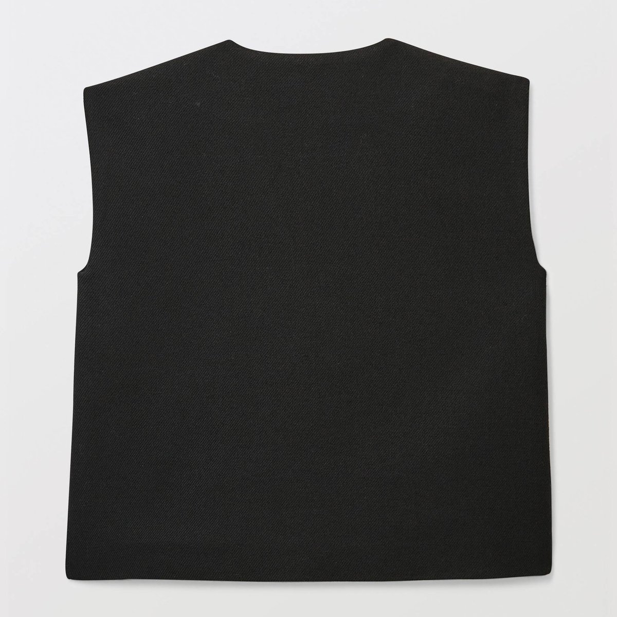 Top sans manches uni contenant de la laine noir, MONOPRIX