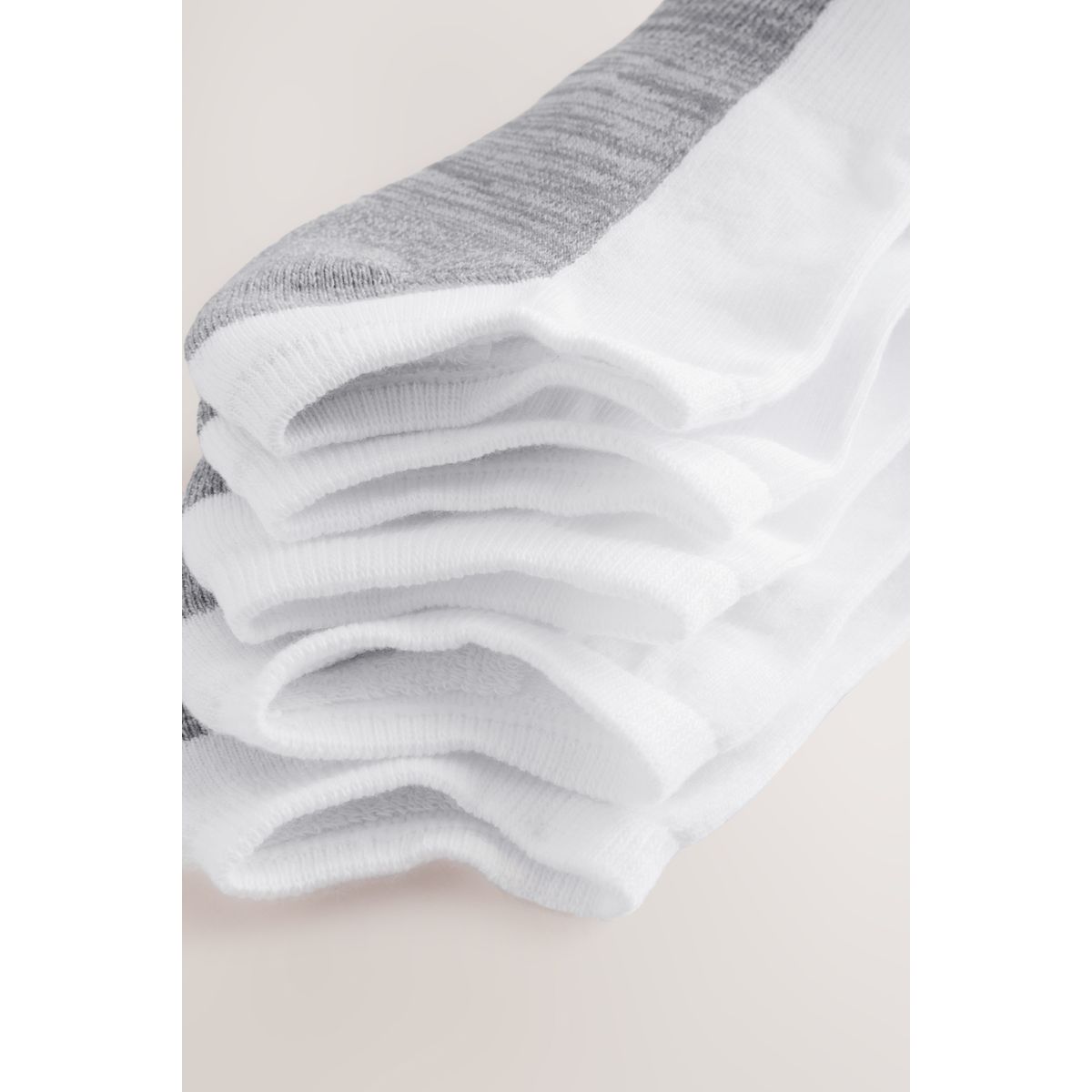 Chaussettes de sport rembourrées blanc/gris, NEXT