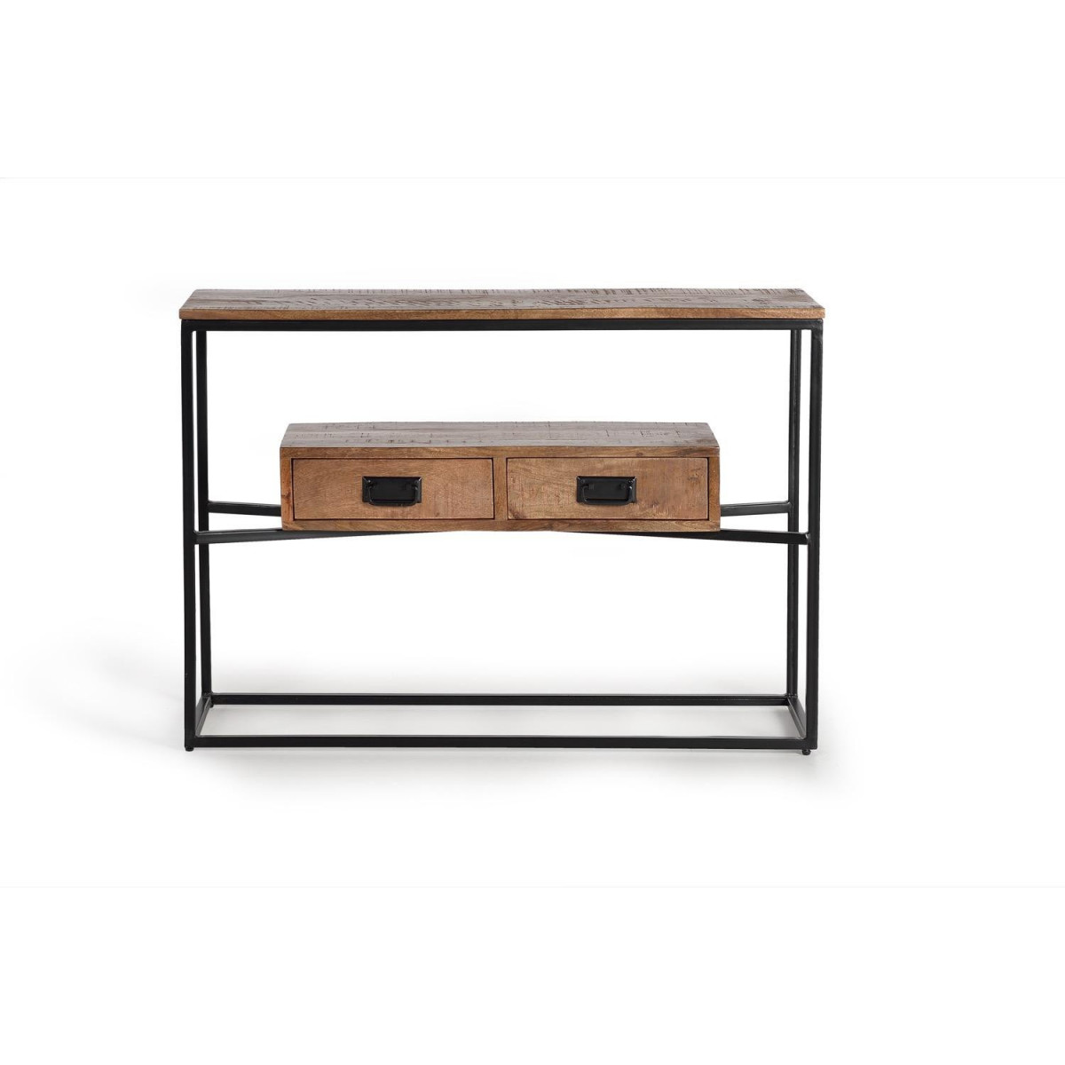 Console 2 tiroirs - MÉSÉLINE marron, DECORATION D’AUTREFOIS
