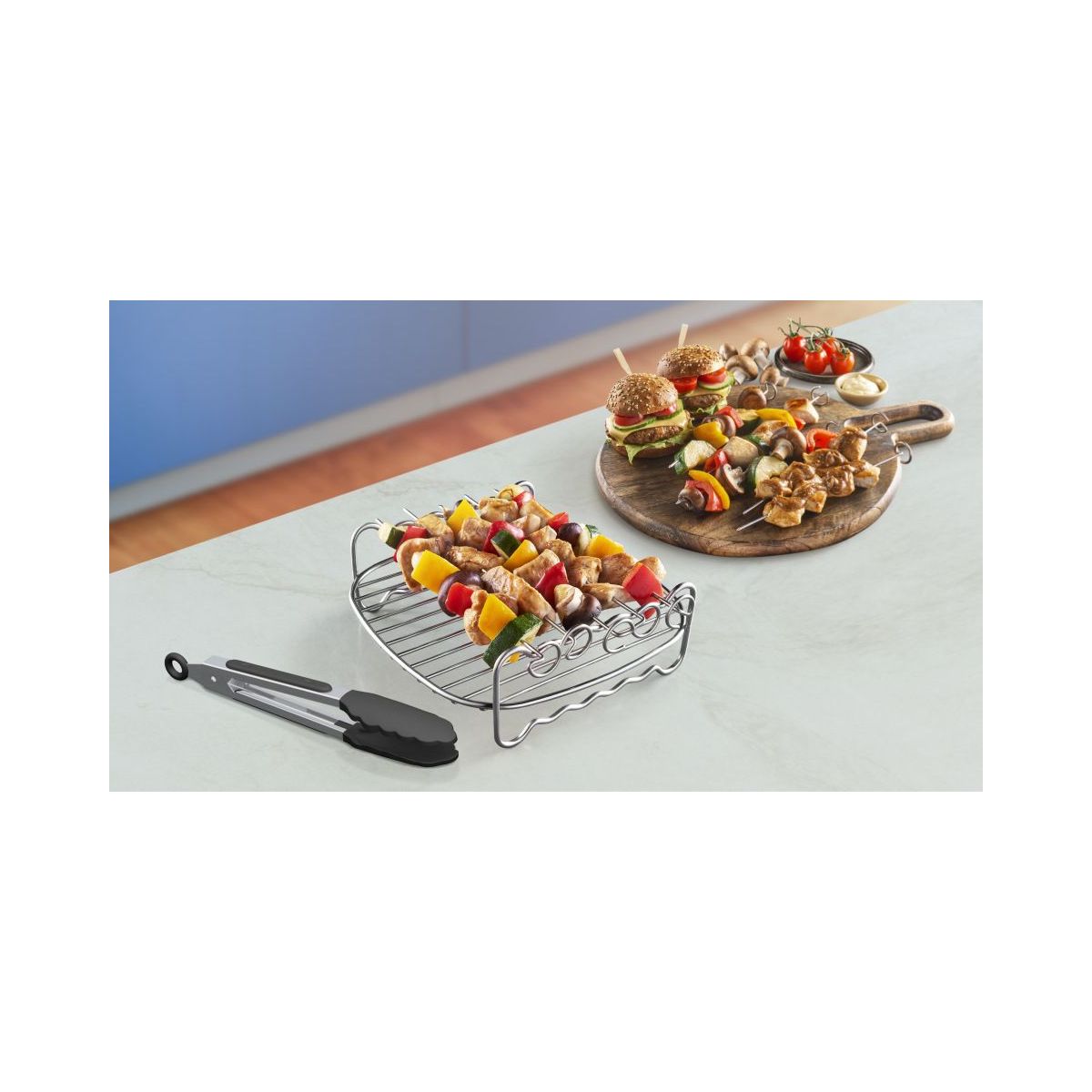 Friteuse sans huile NA352/04 Friteuse sans huile double panier Noir/Doré, Série 3000 9L (3+6L) avec accessoire couleur unique, PHILIPS