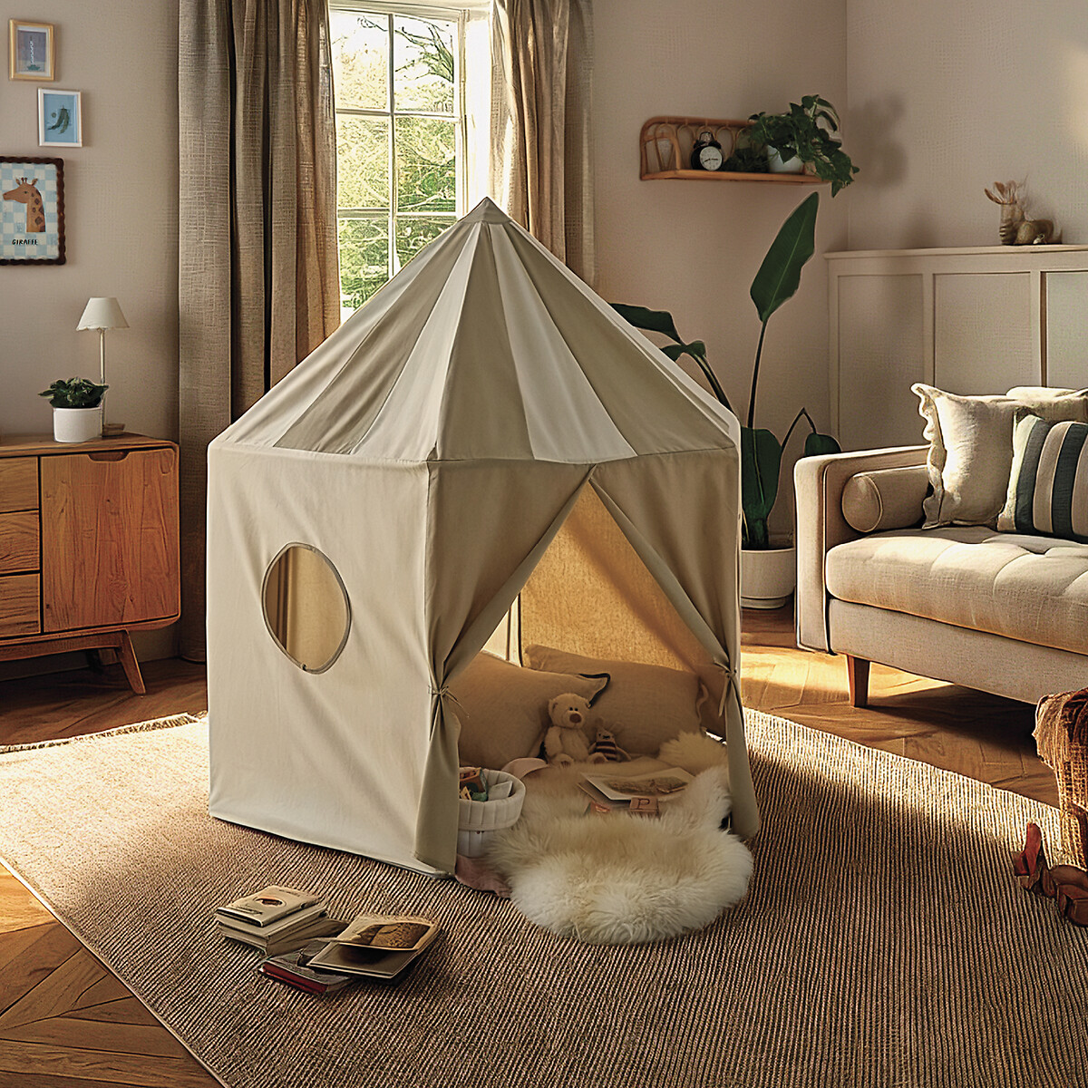Play Pavilion Cotton Tent beige, CUDDLECO