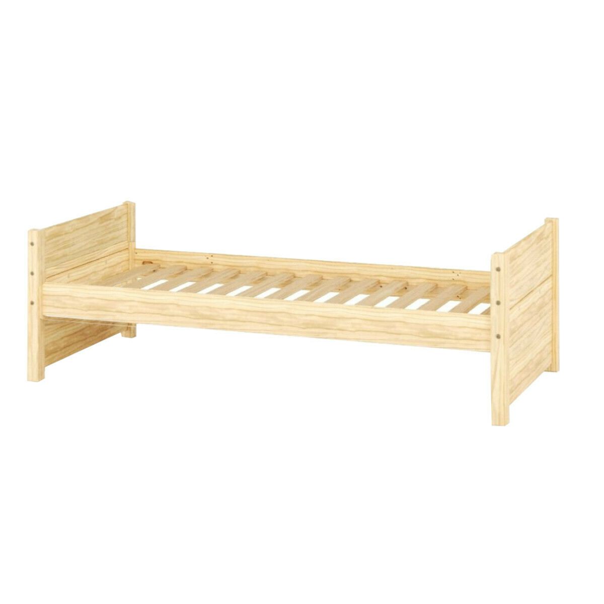 Pack lit avec matelas Bois massif LOUW bois naturel, AKITEN RETAIL