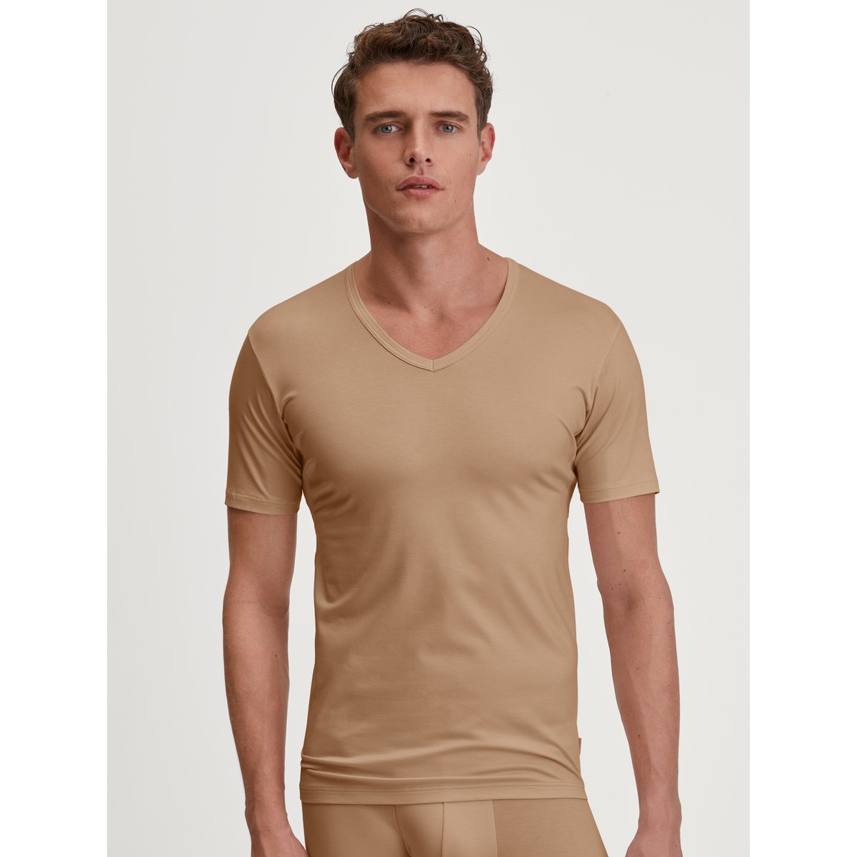 T-shirt à manches courtes, col en V manches courtes Modal NATURAL COOLING invisible, CALIDA