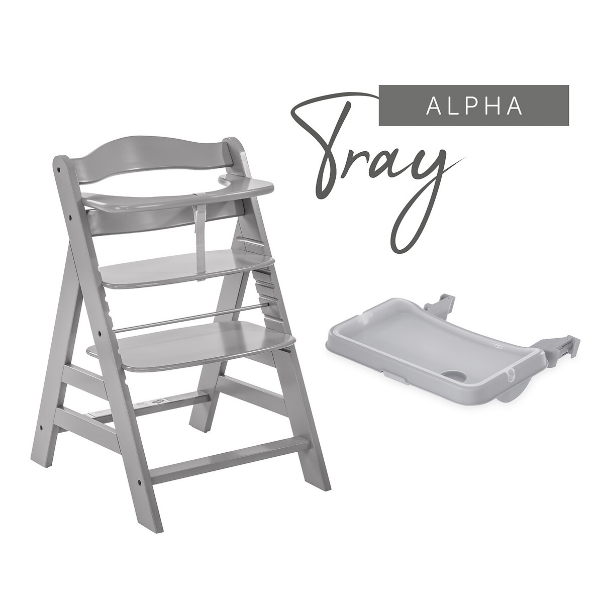 Alpha Highchair Tray grey, HAUCK