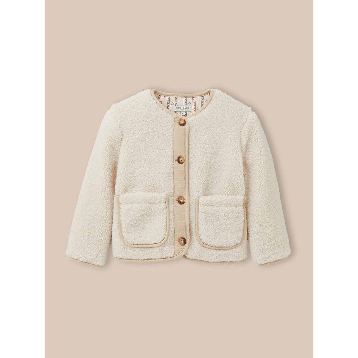 Veste en sherpa ecru, CYRILLUS