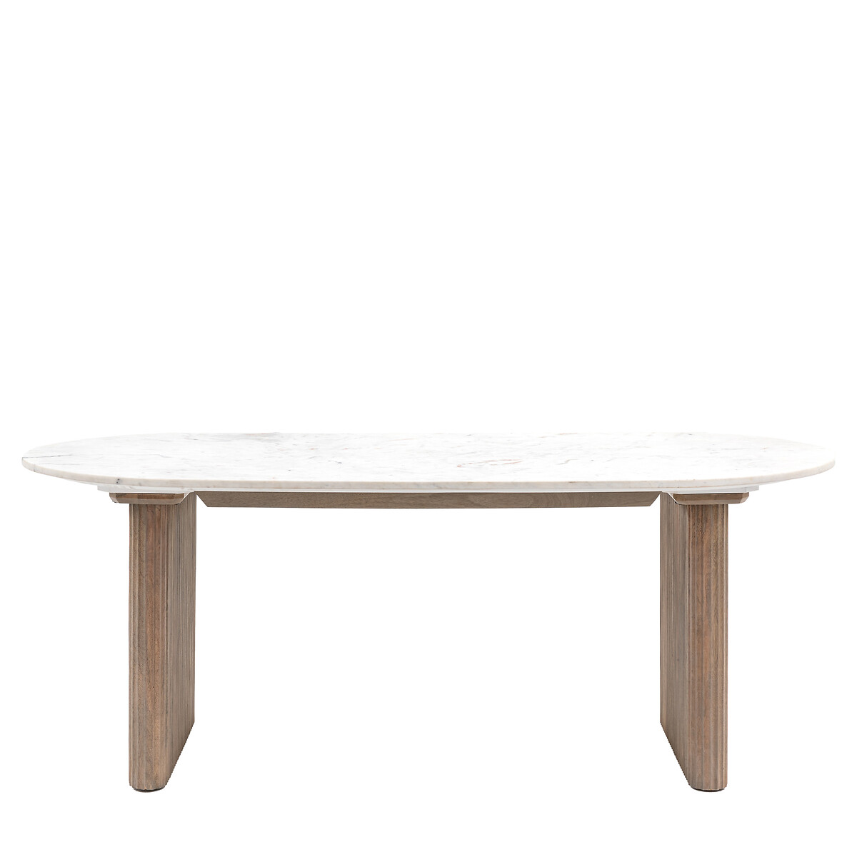 Manor Large Carrera Marble and Mango Wood Dining Table (Seats 6) grey, ÉDITÉ