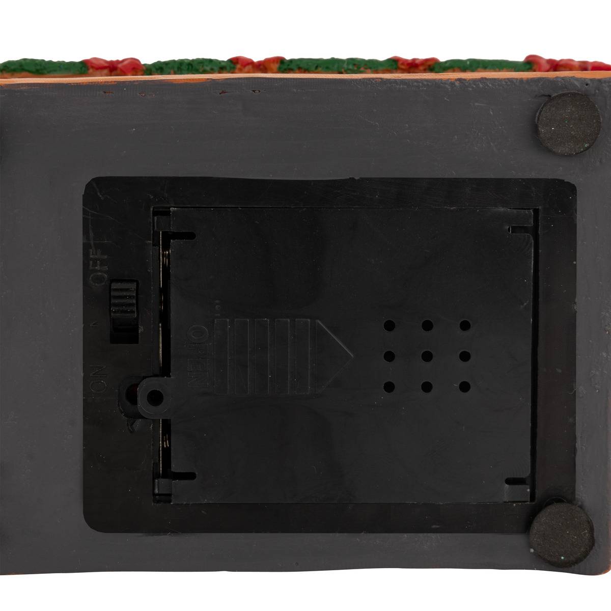 Village lumineux pomme d'amour 7 LED multicolore musical avec mouvement multicolore, ATMOSPHERA