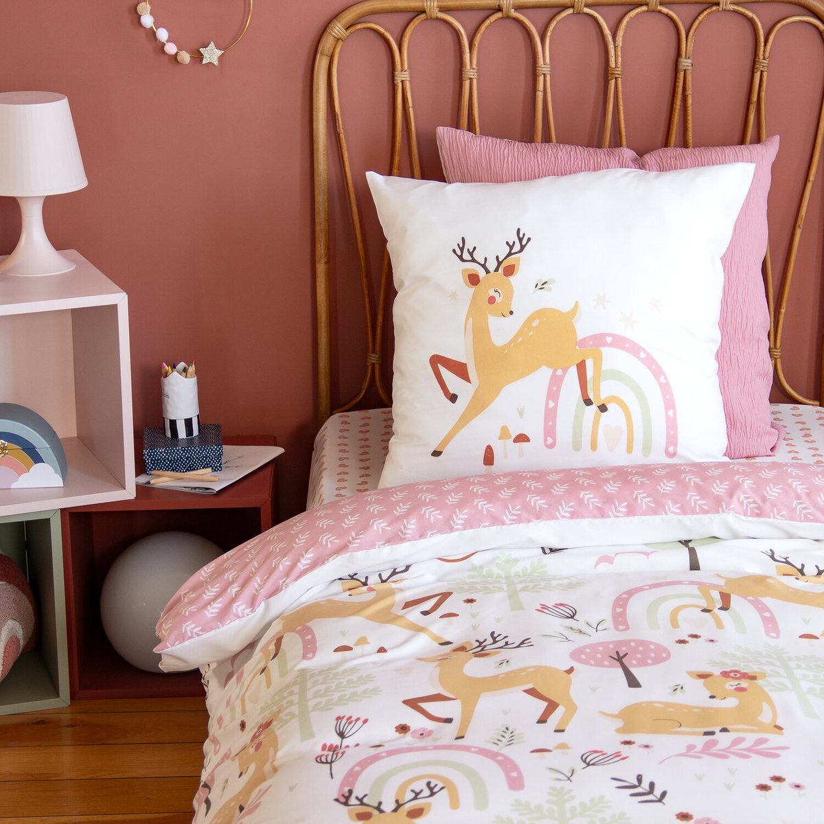 Parure de lit enfant microfibre, BAMBINA multicolore, C DESIGN HOME TEXTILE