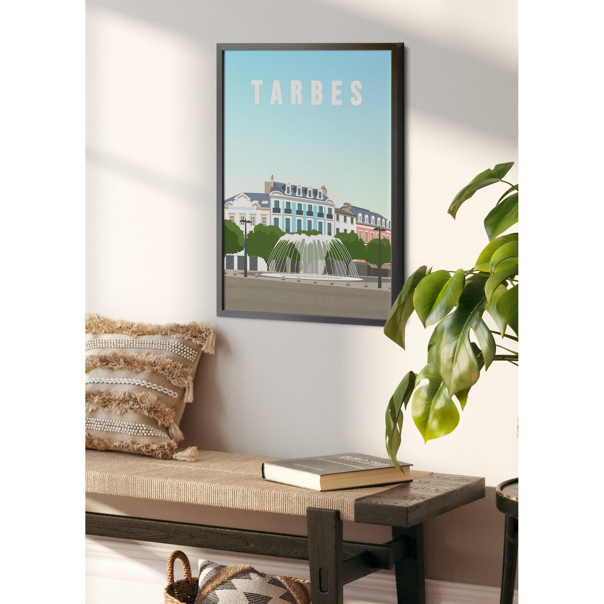 Affiche ville Tarbes blanc, L'AFFICHERIE