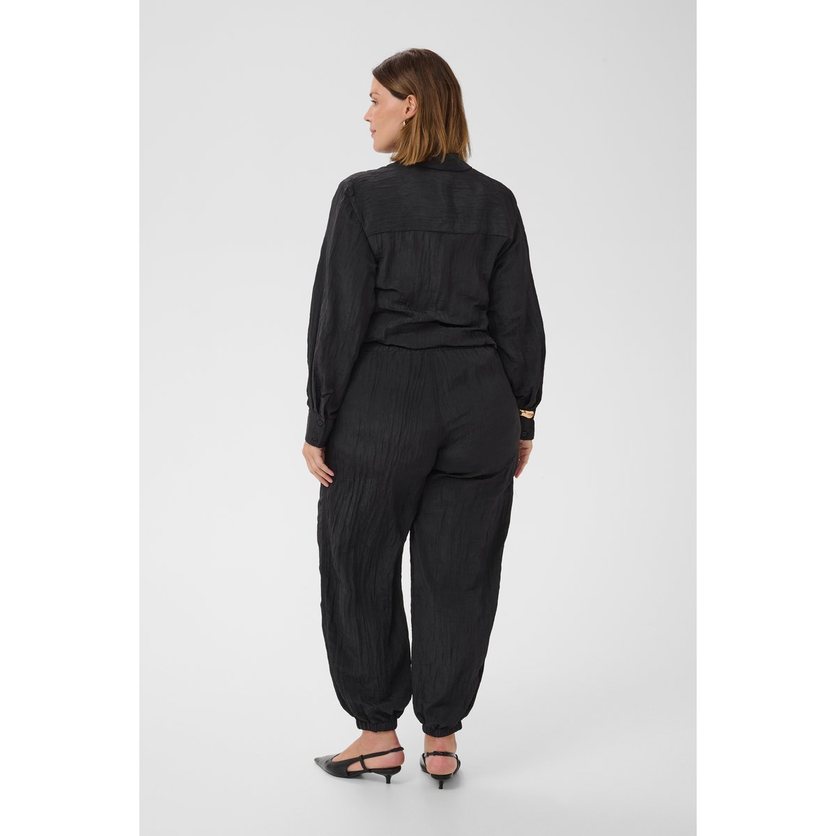 Pantalon casual noir, KAFFE CURVE