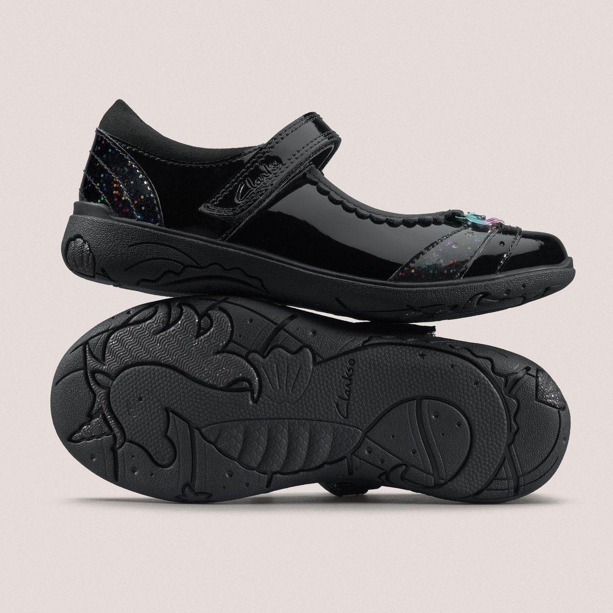 Ballerines Brevet Ajustement Étroit RELDA SPARK K noir, CLARKS