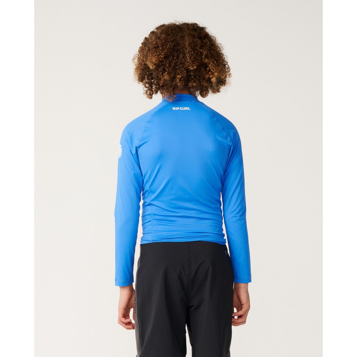T-shirt anti-UV WAVES UPF manches longues enfant eucalyptus bleu, RIP CURL