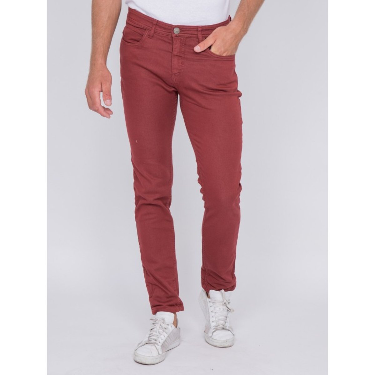Pantalon 5 Poches Vaas bordeaux, RITCHIE