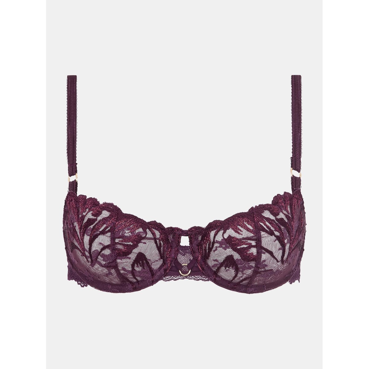 Soutien-gorge corbeille ILLUSION aubergine lurex, CHANTELLE