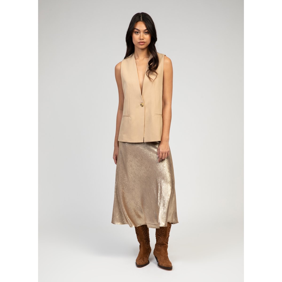 VESTE ZALIA beige uni, AN'GE