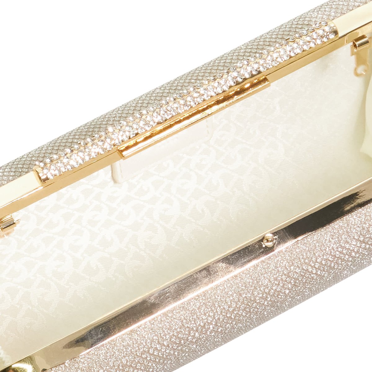 Pochette structurée à bandoulière chaîne - BODY gold-fabric, DUNE LONDON