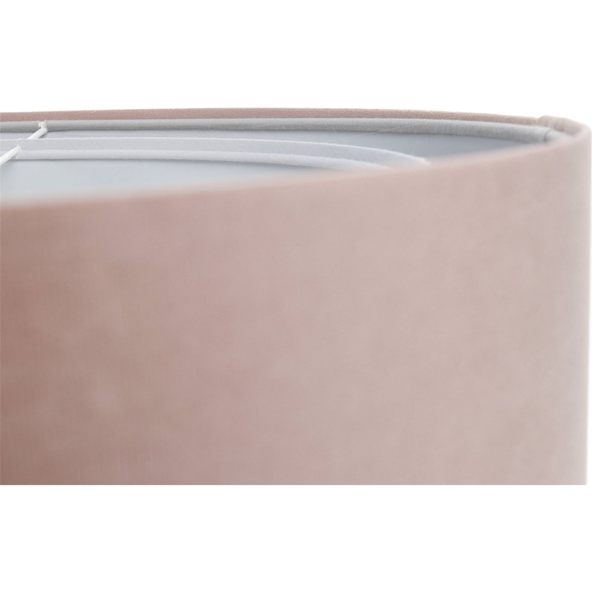 Suspension en velours forme ronde Jasmin bebe rose poudré et gris clair, BPS KONCEPT