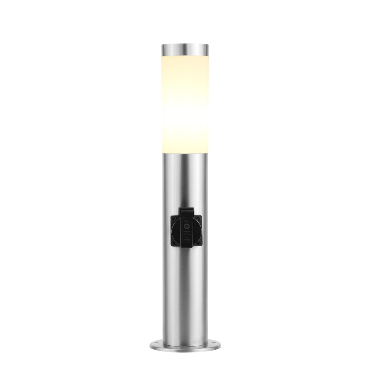 Lampadaire en inox, BERGEN gris / argent, blanc, INSPIRE