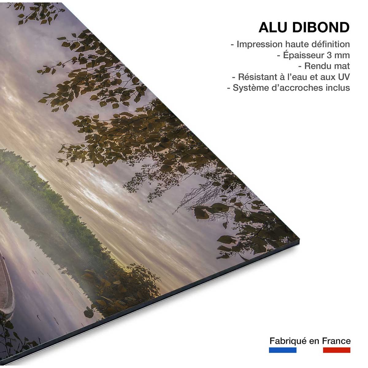 Tableau lacs colorés tableau alu dibond, HEXOA